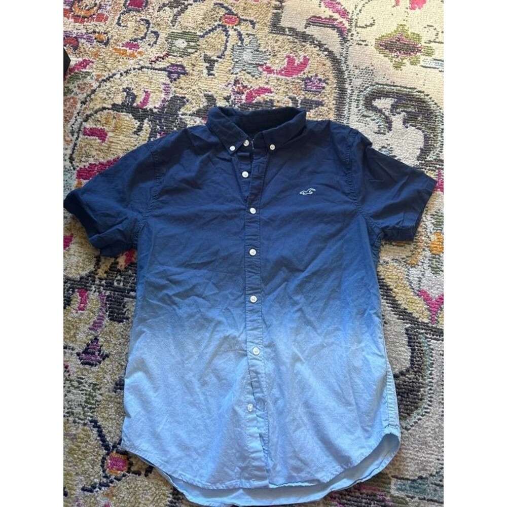 Hollister collared ombré shirt
